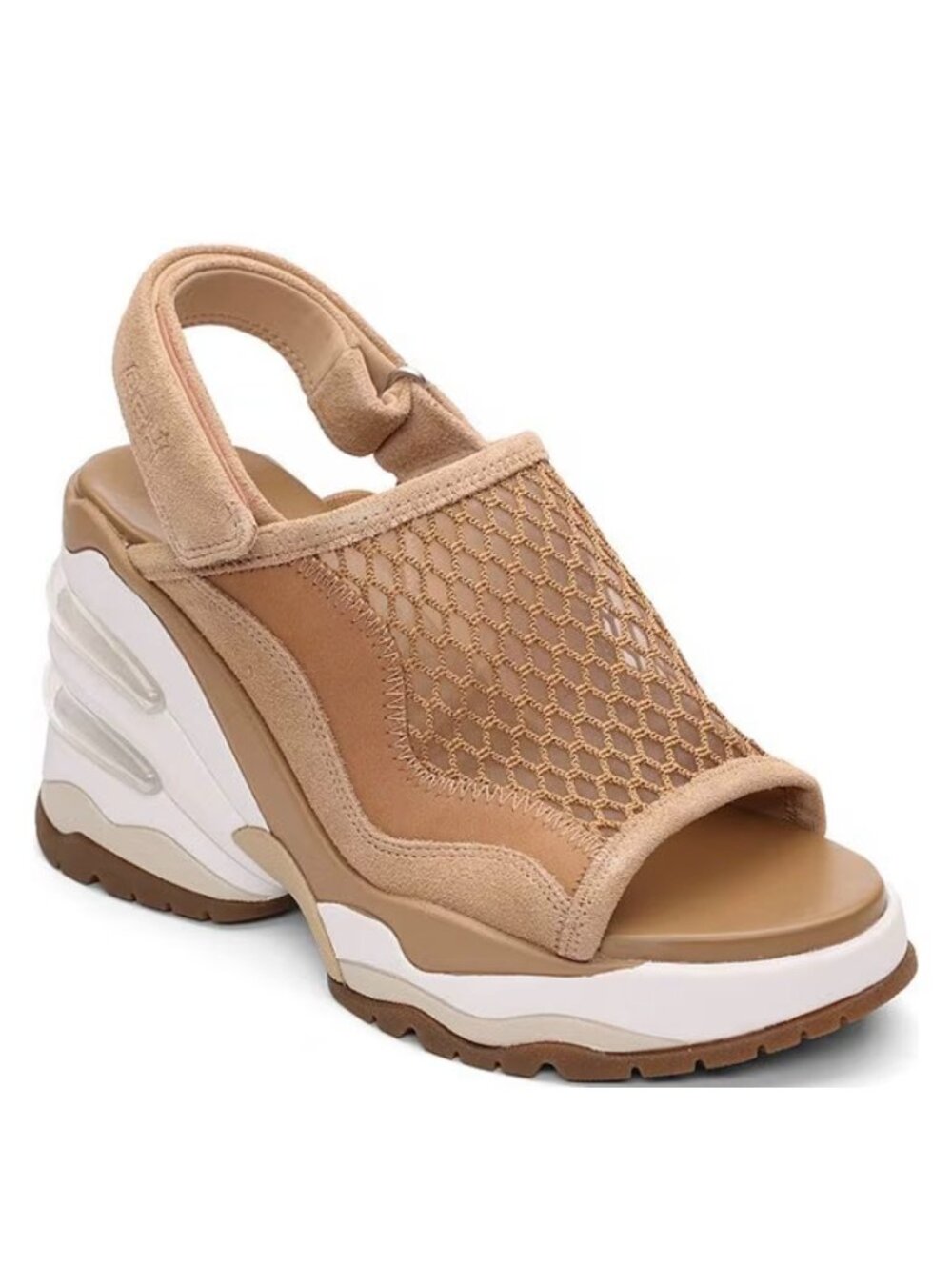 Ash Ceva Bubble Cushioned Slingback Sport Sandals in a beige size 38